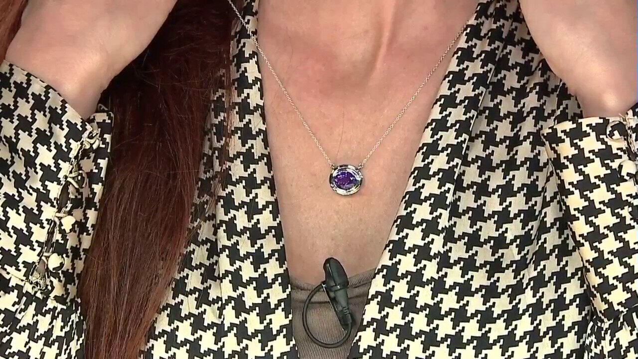 Video Collana in argento con Ametista Siberiana