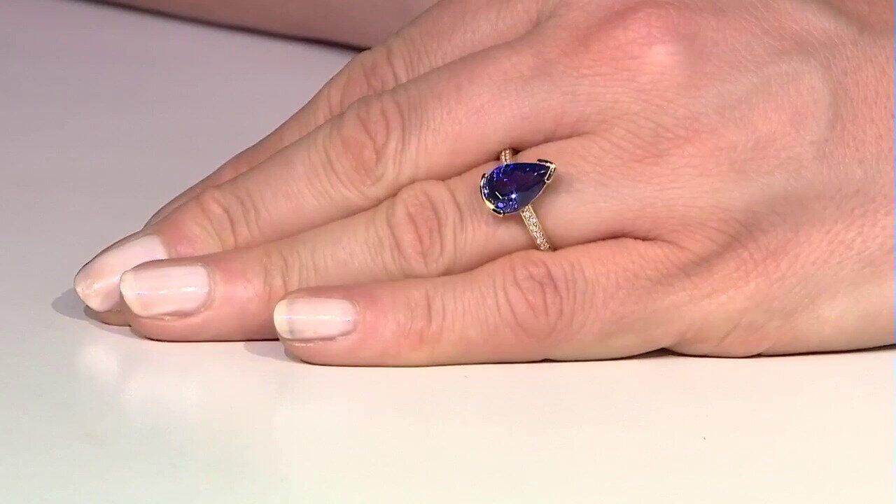 Video Bague en or et Tanzanite AAA (CIRARI)