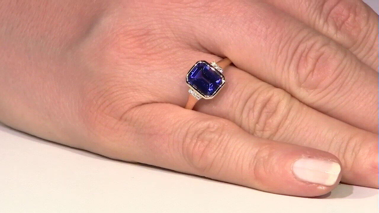 Video Anillo en oro con Tanzanita AAA (CIRARI)