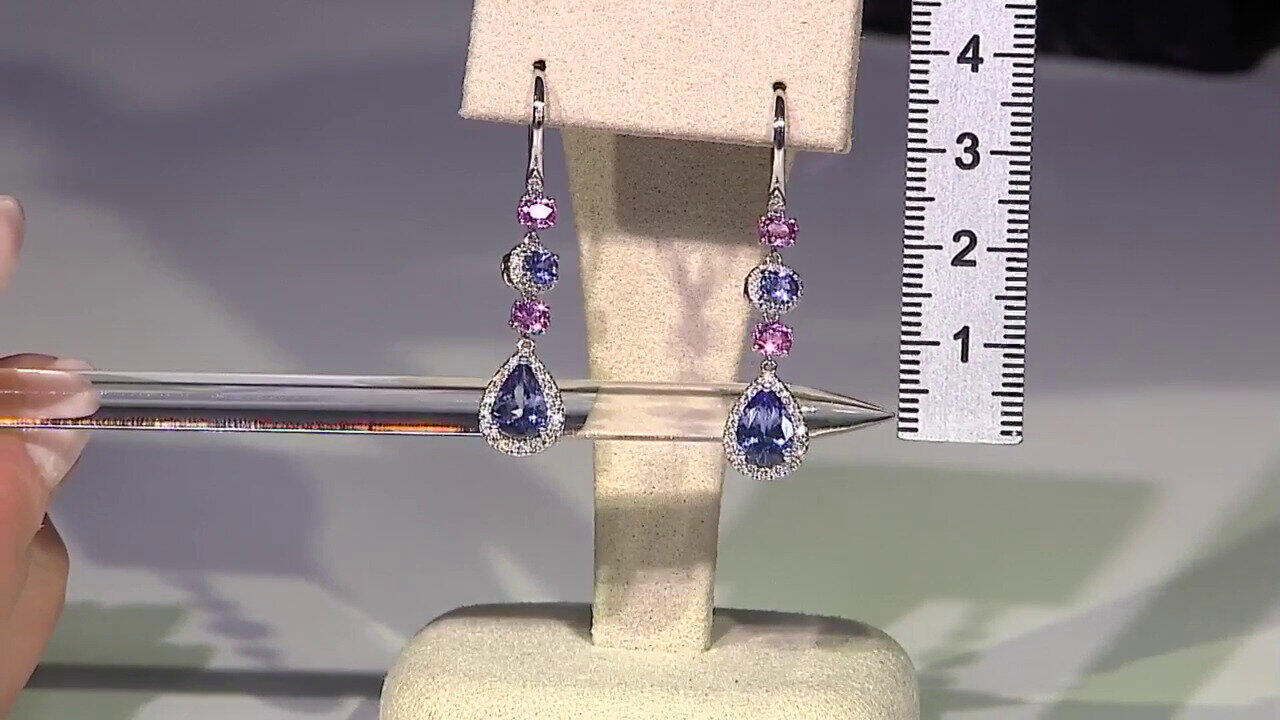 Video Pendientes en oro con Tanzanita AAA (CIRARI)