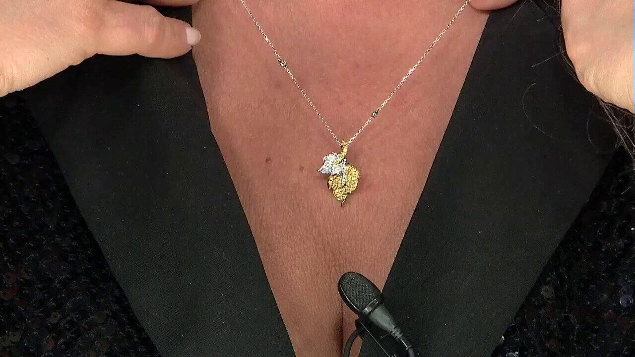 Video Collar en oro con Diamante amarillo SI2 (CIRARI)