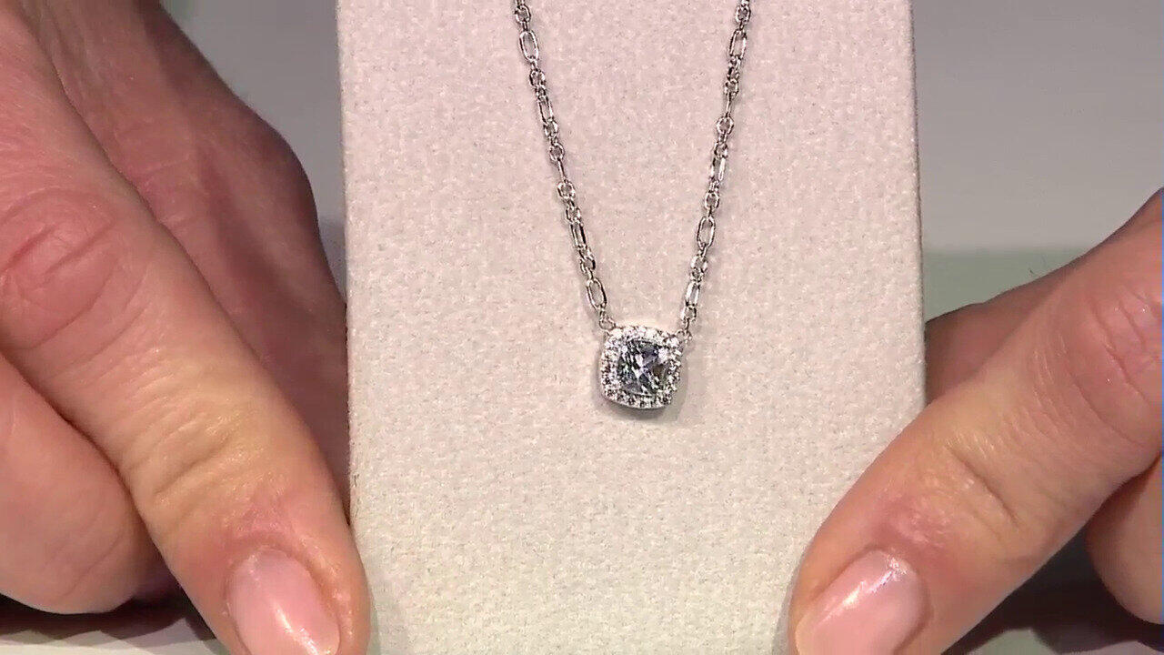 Video Collana in argento con Topazio Bianco