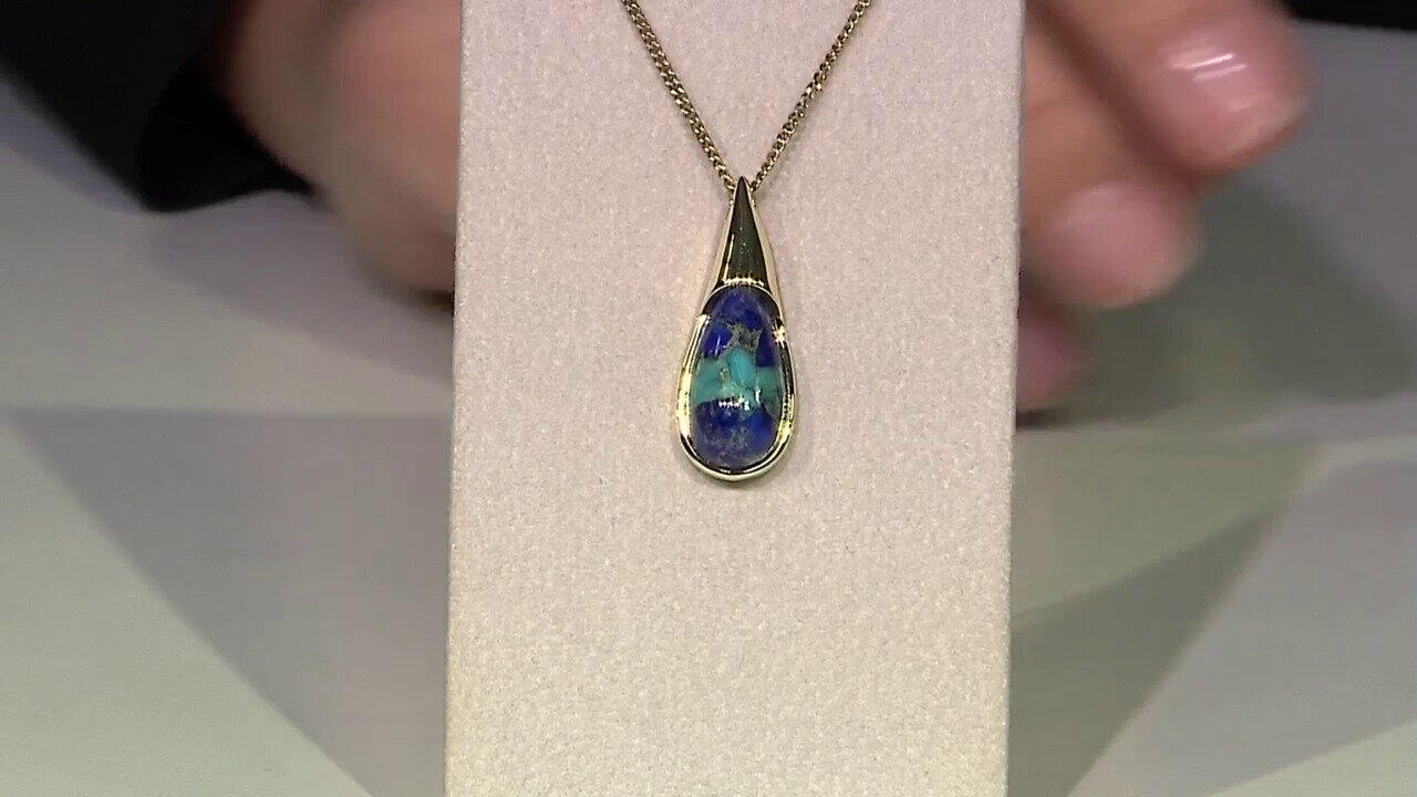 Video Zilveren hanger met edelstenen