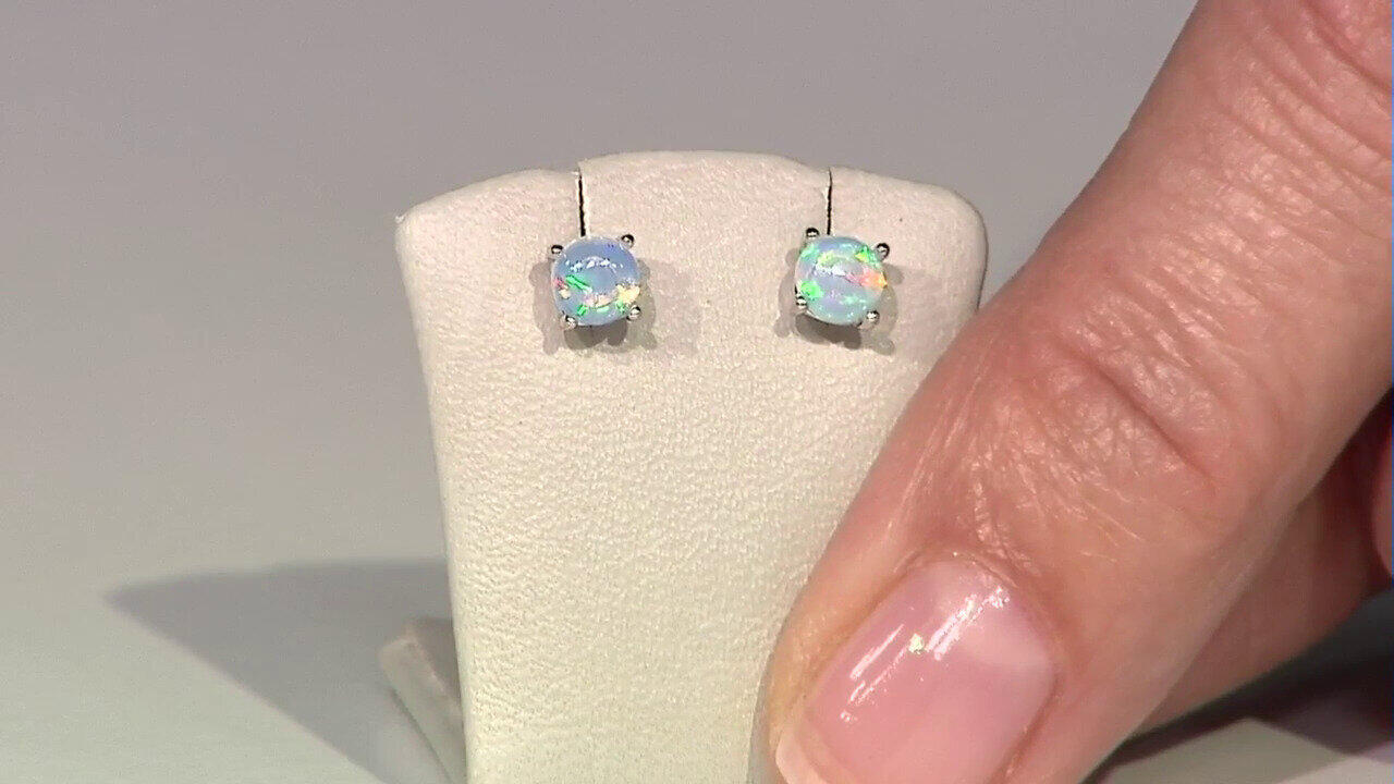 Video Welo-Opal-Silberohrringe