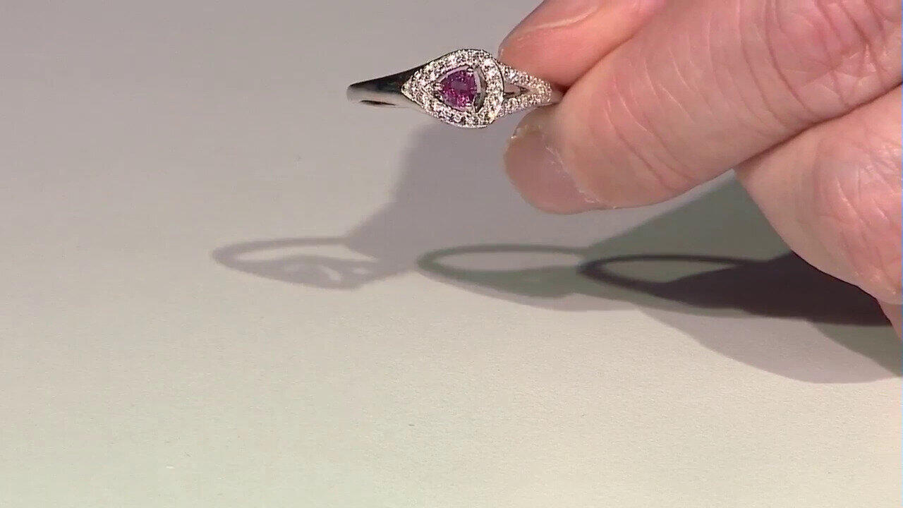Video Anello in argento con Tormalina Rosa Nigeriana