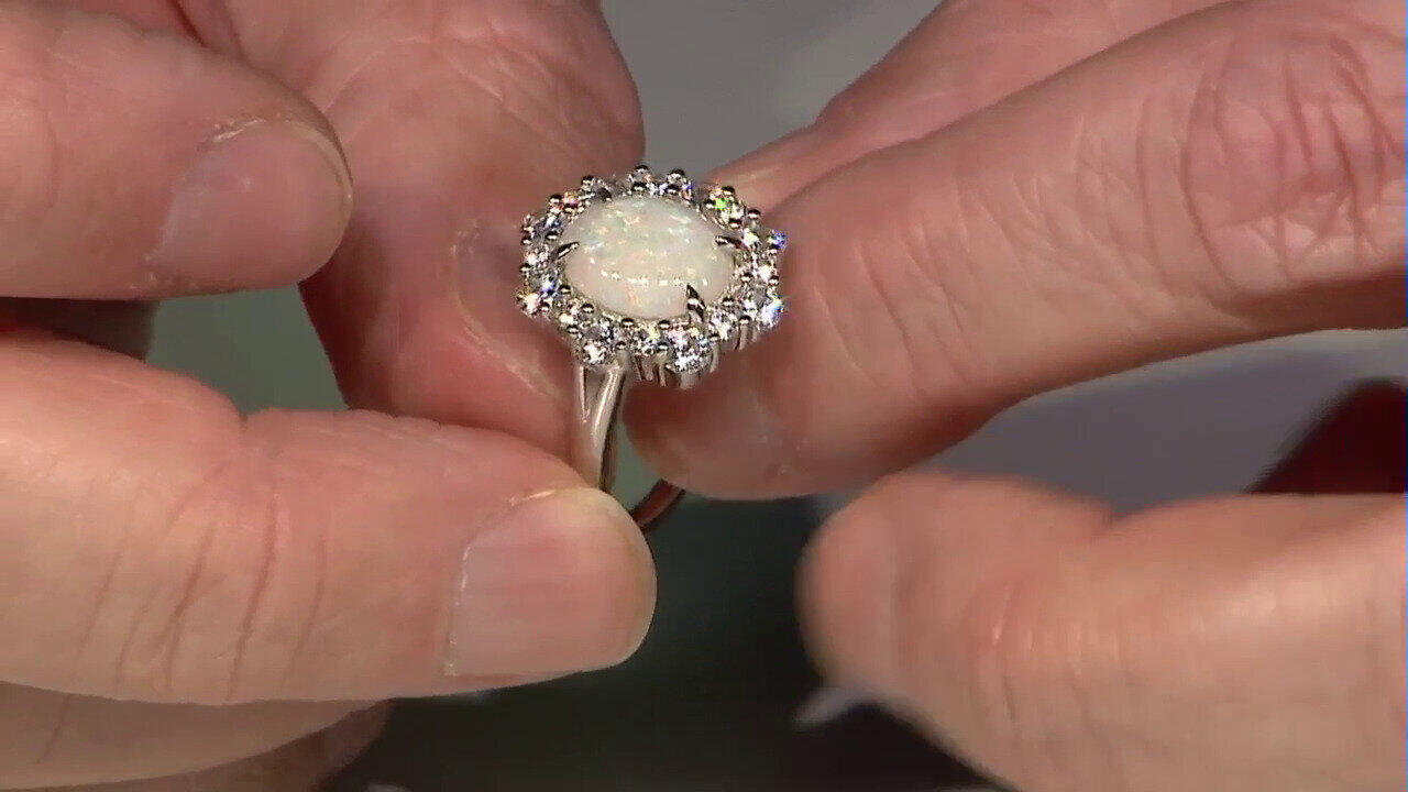 Video Anello in argento con Opale Australiano