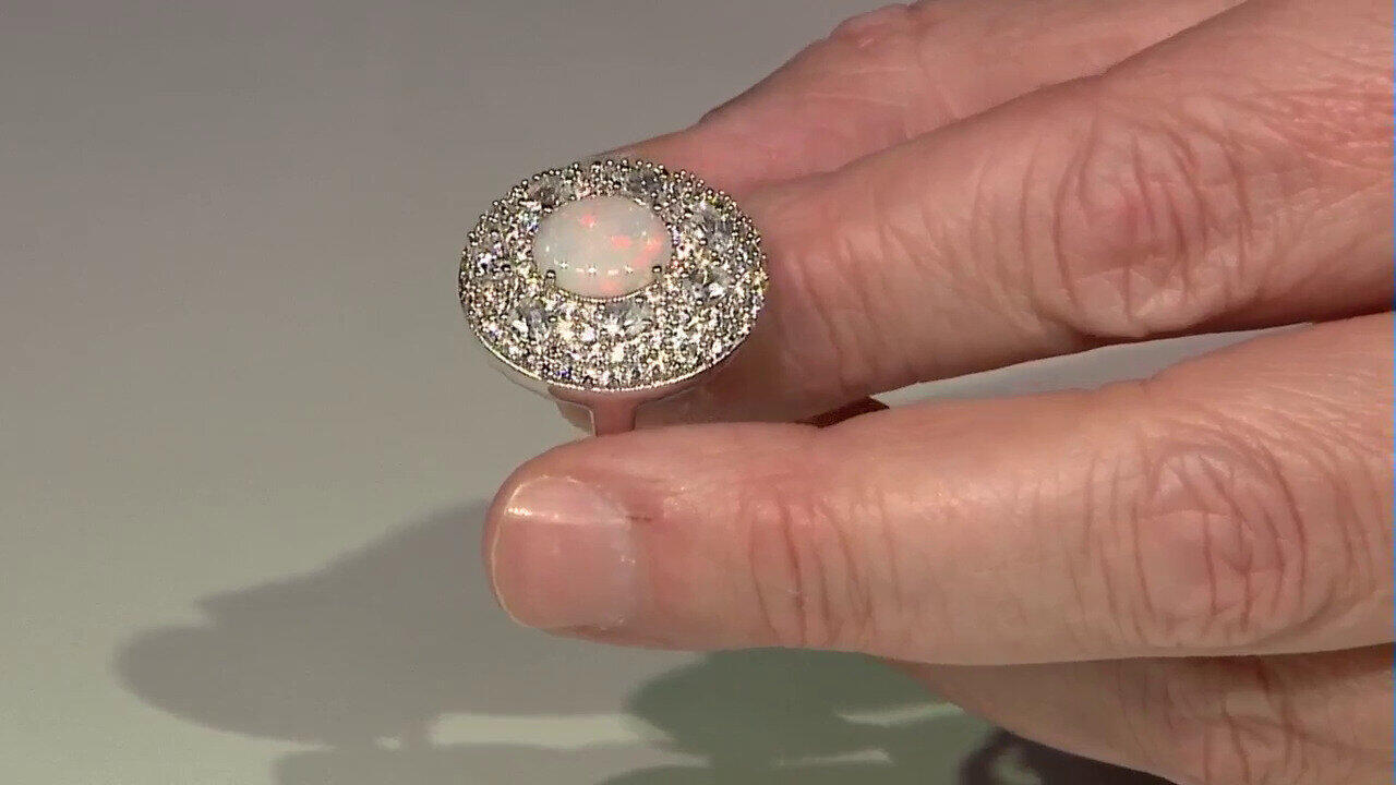 Video Anello in argento con Opale Australiano