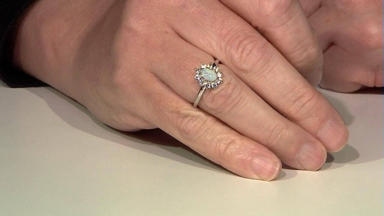 Video Anello in argento con Opale Australiano