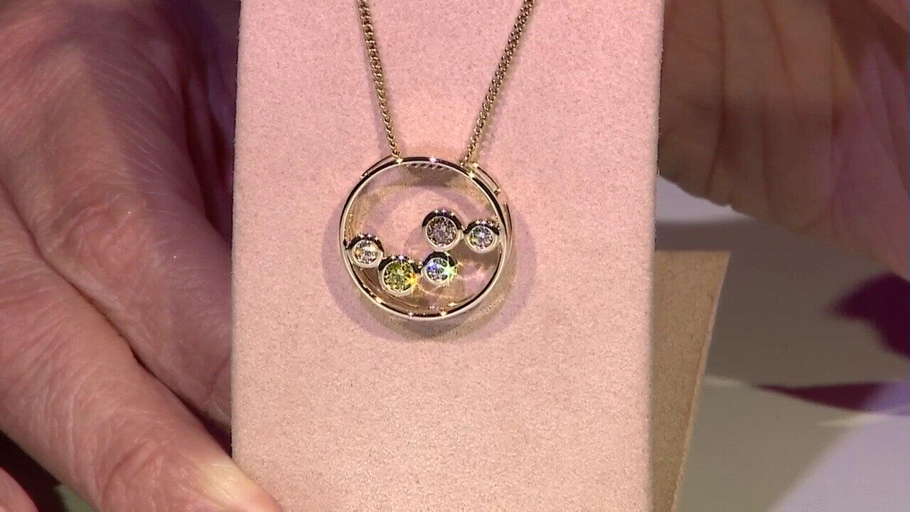 Video Ciondolo in oro con Diamante Giallo VS1 (Annette)