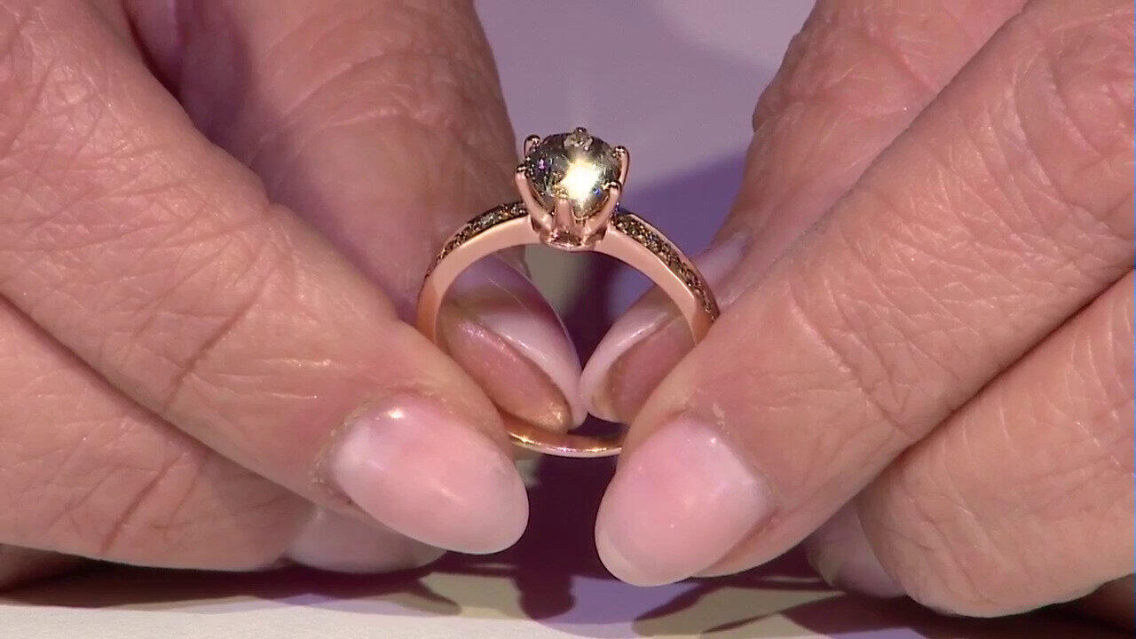 Video Anillo en oro con Diamante rosa de Francia de Argyle VS1 (Annette)