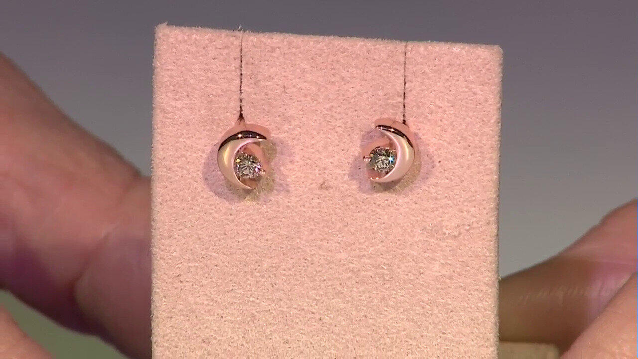 Video SI1 Argyle-Rose de France-Brillant-Goldohrringe (Annette)