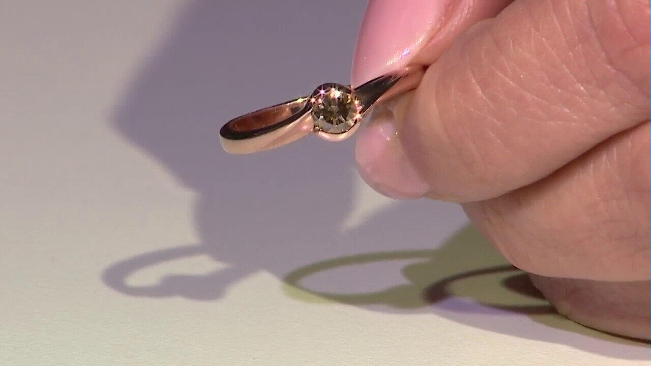 Video 9K VS1 Argyle Rose De France Diamond Gold Ring (Annette)