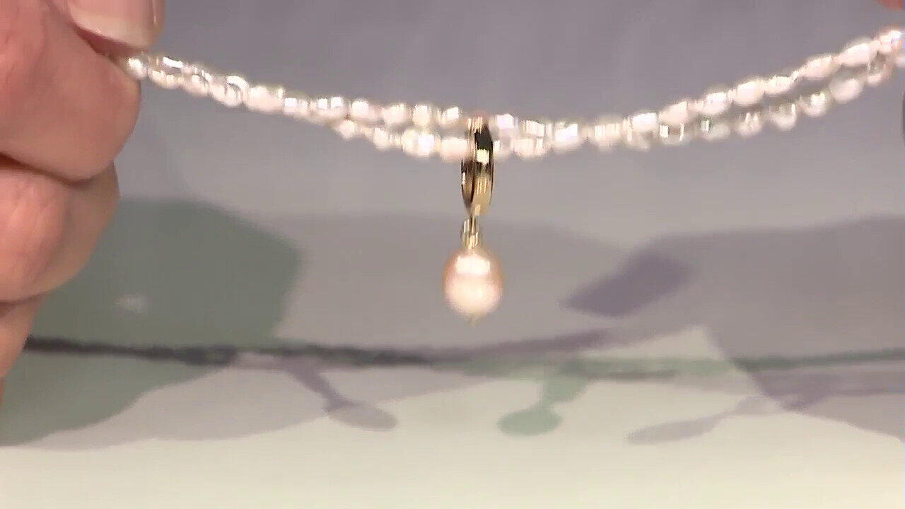 Video Ciondolo in argento con Perla d'Acqua Dolce Arancione (TPC)