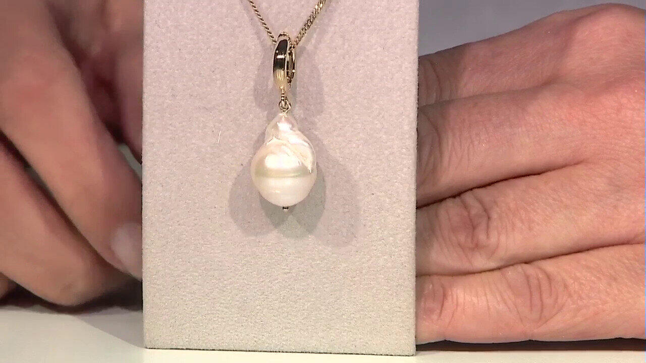 Video Ciondolo in argento con Perla d'Acqua Dolce Bianca (TPC)