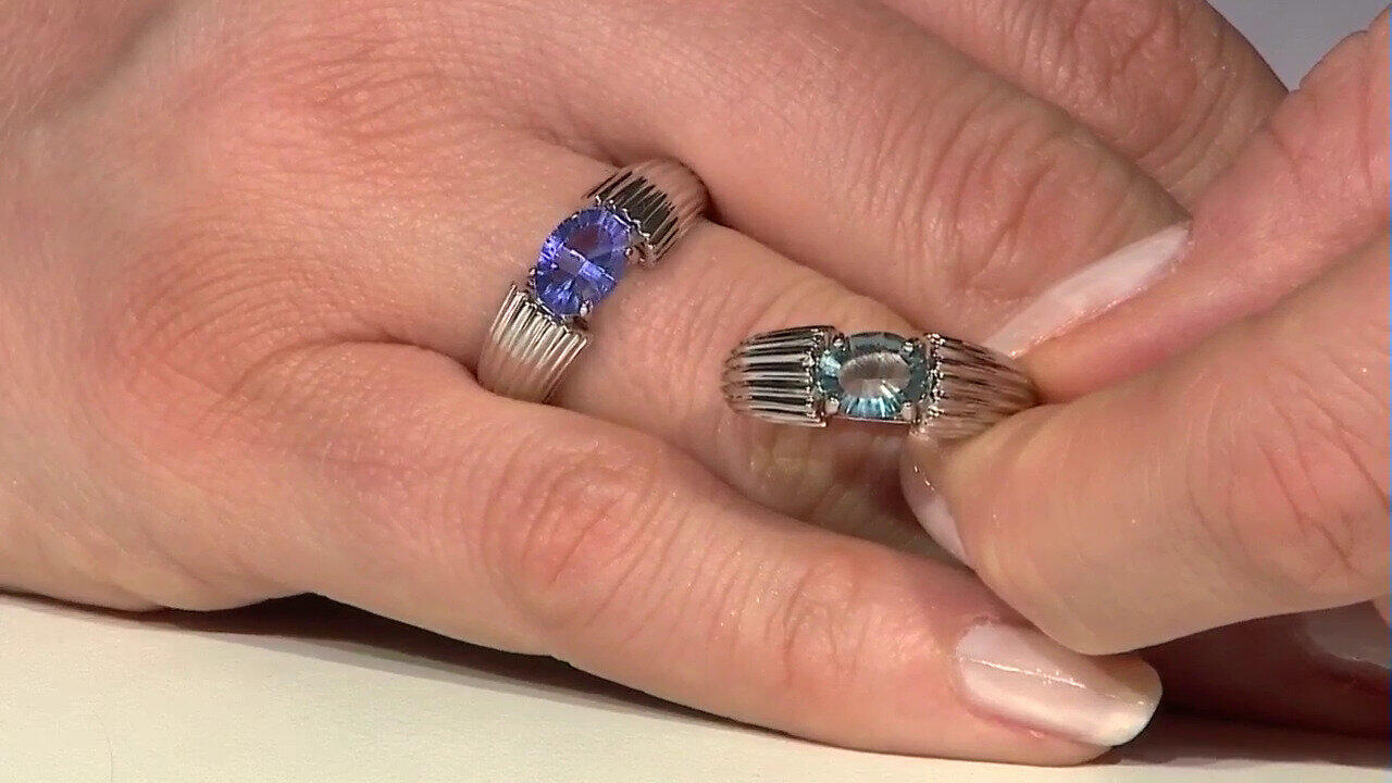 Video Farbwechsel-Fluorit-Silberring (MONOSONO COLLECTION)