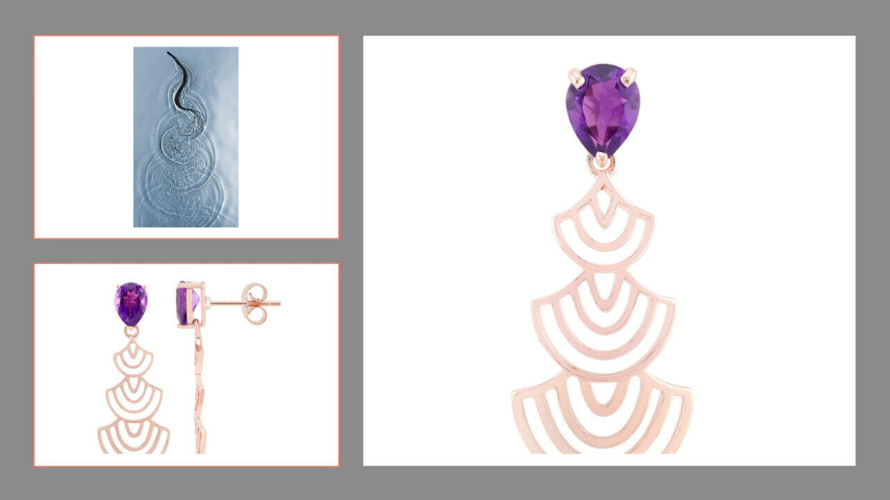 Video Orecchini in argento con Ametista Siberiana (SAELOCANA)
