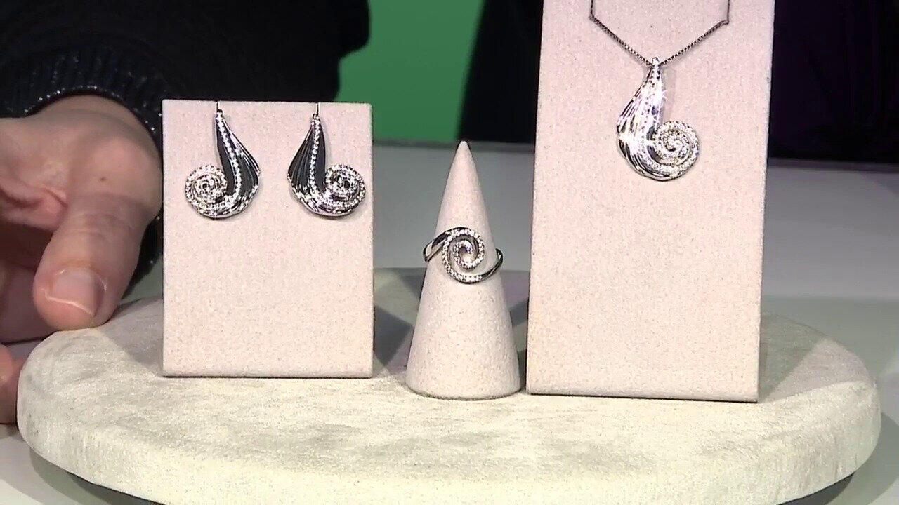 Video Zilveren oorbellen met zirkonen (SAELOCANA)