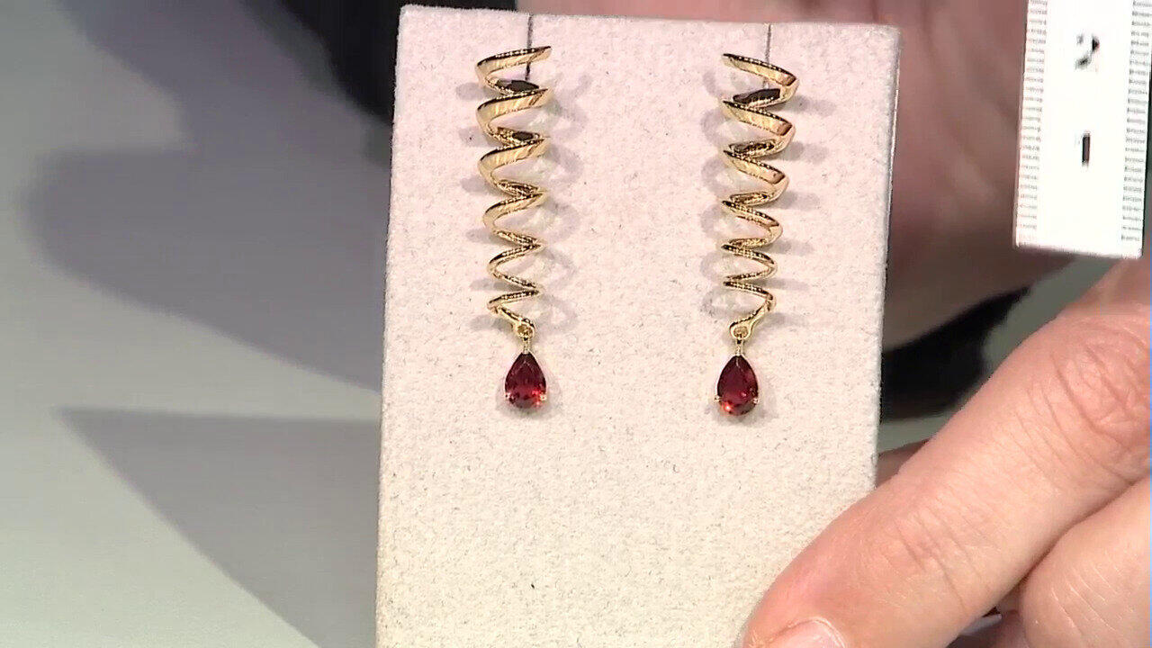 Video Zilveren oorbellen met Mozambique granaten (SAELOCANA)