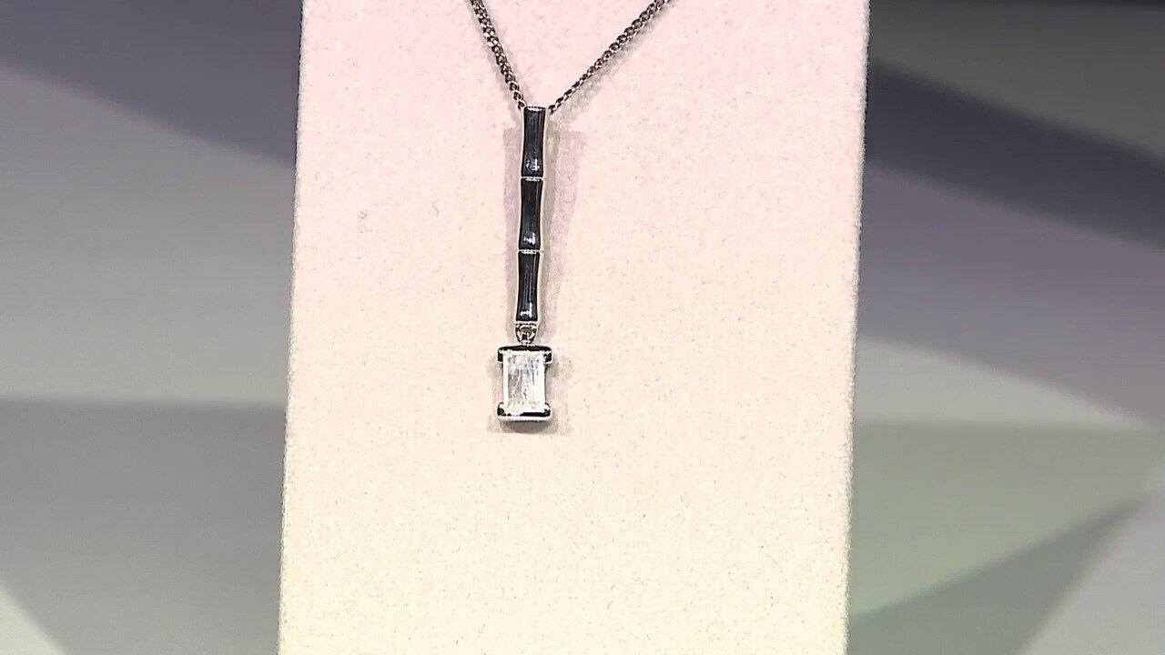 Video Ciondolo in argento con Pietra di Luna Arcobaleno (SAELOCANA)