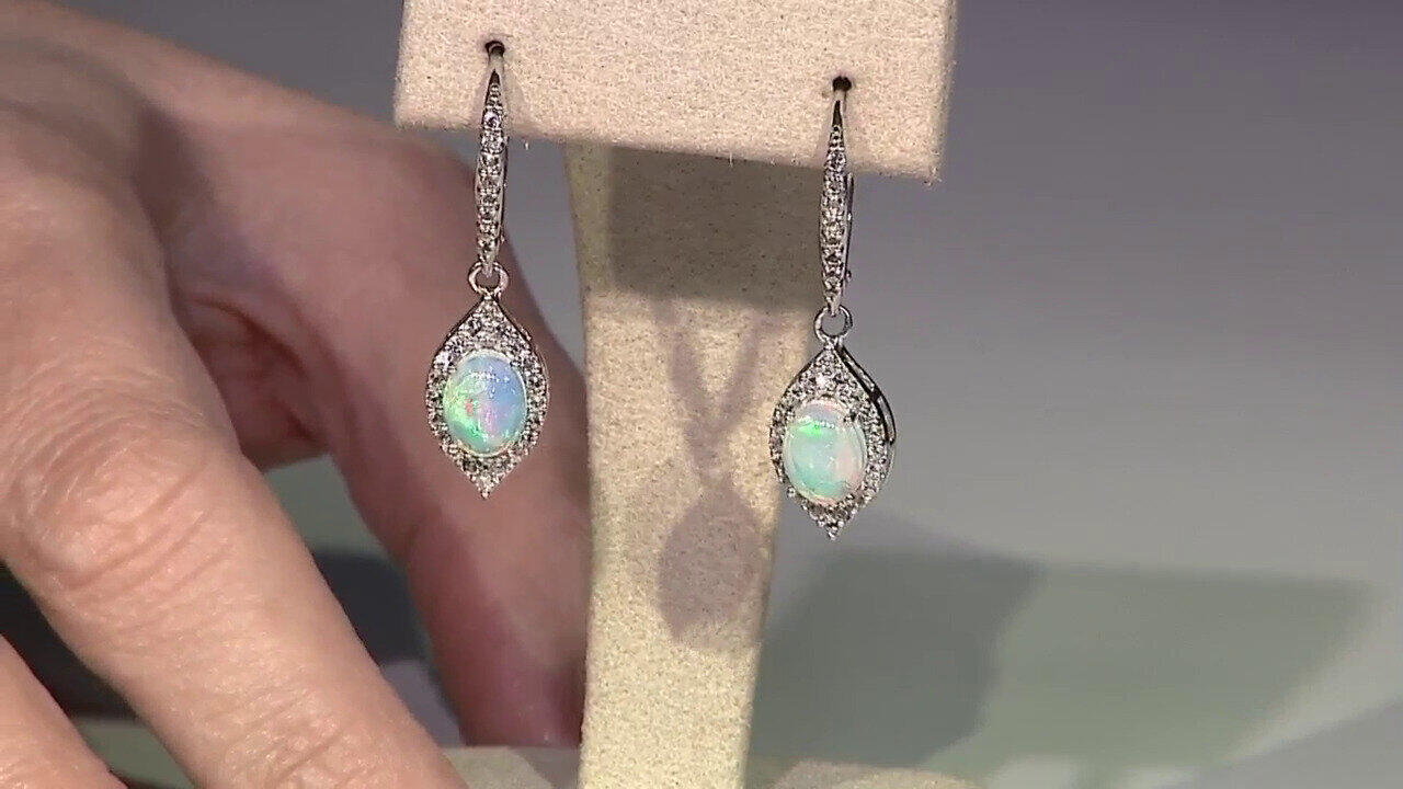 Video Orecchini in argento con Opale di Welo
