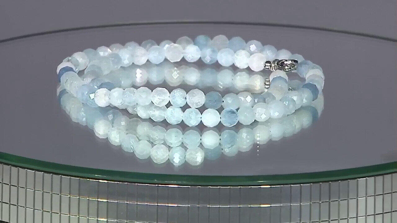 Video Collar en plata con Aguamarina de Brasil