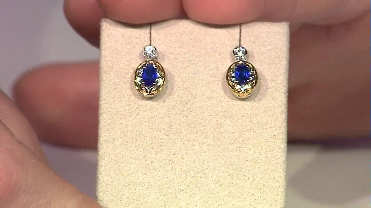 Video Orecchini in argento con Spinello Cobalto (Gems en Vogue)