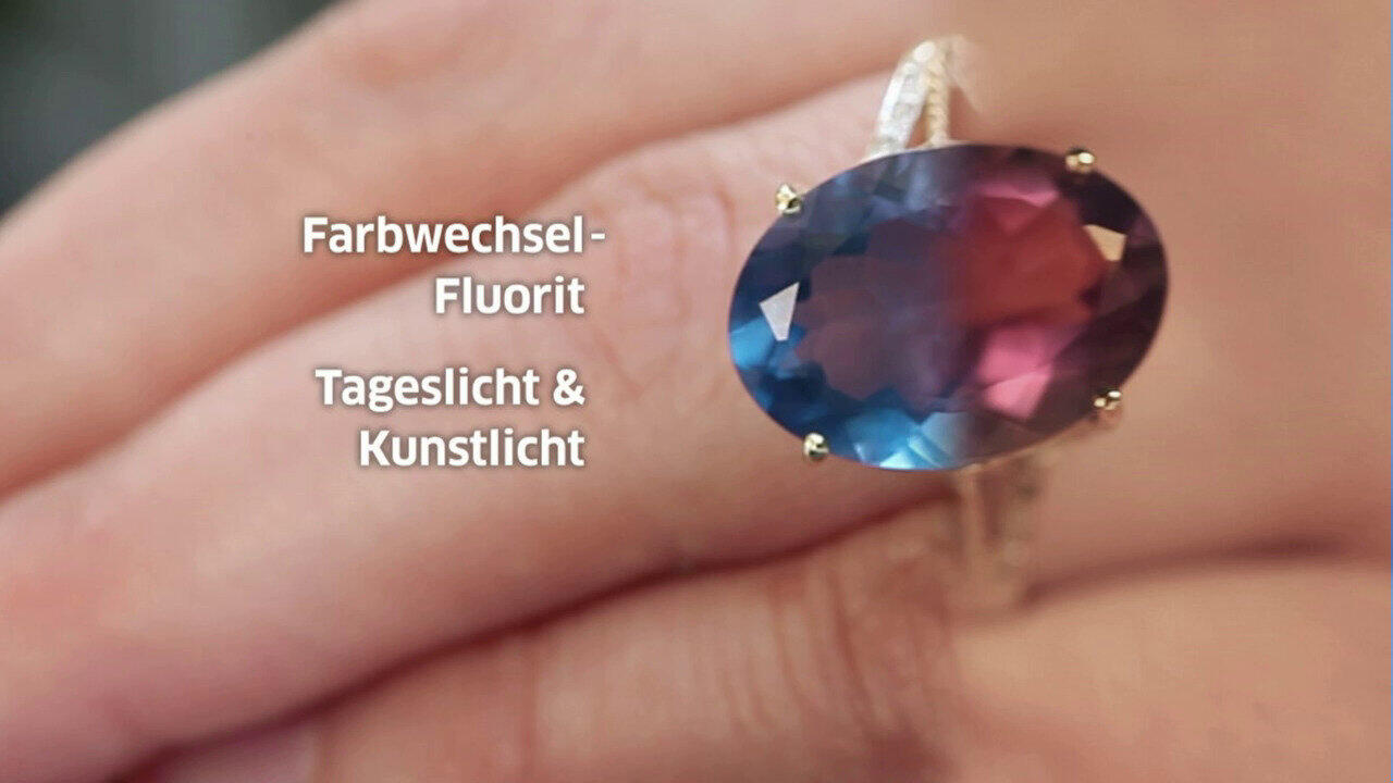 Video Orecchini in argento con Fluorite Cangiante