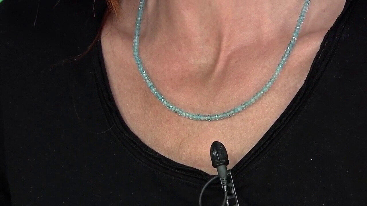 Video Collana in argento con Topazio Blu Cielo