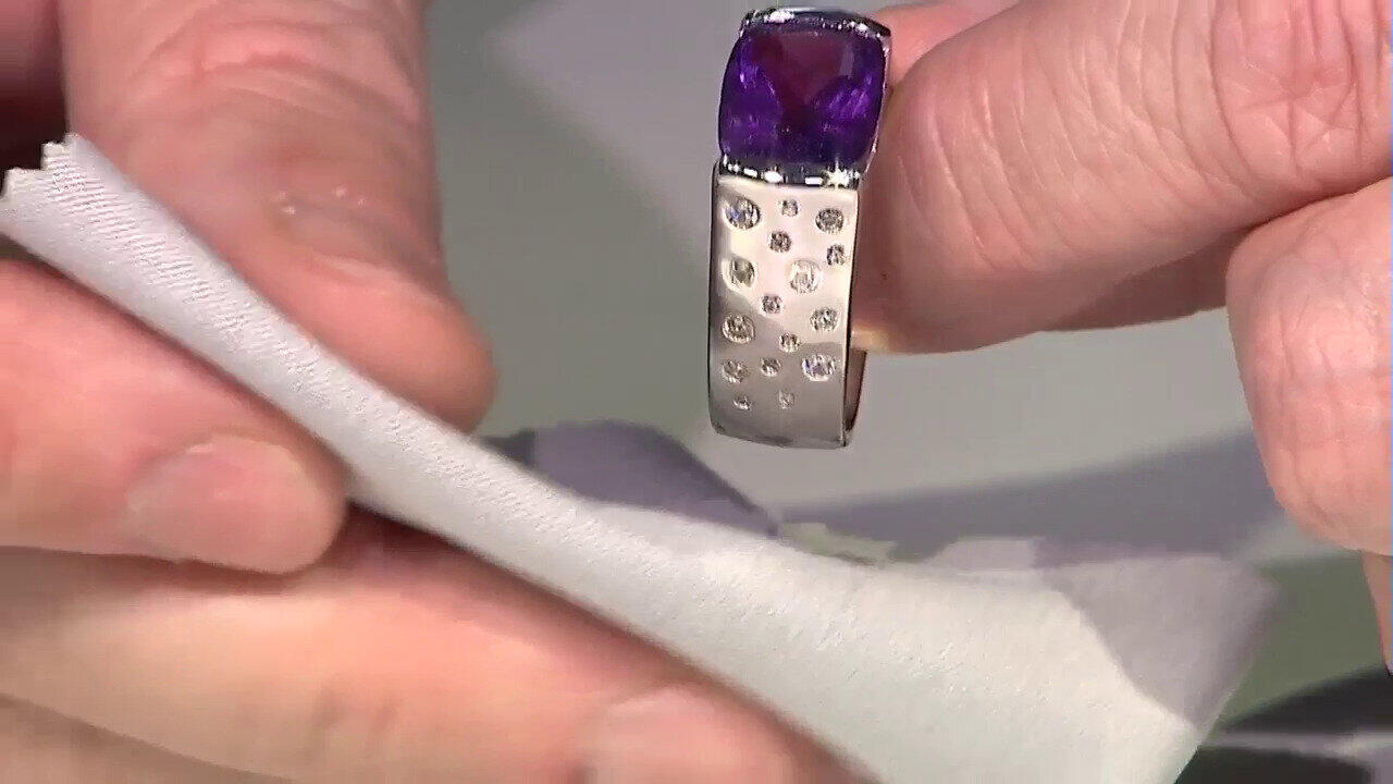 Video Sibirischer Amethyst-Silberring (de Melo)
