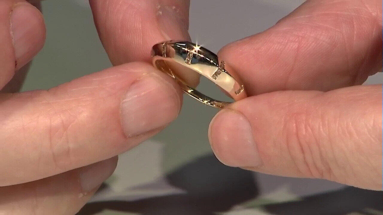 Video Anillo en oro con Diamante I3 champán (de Melo)