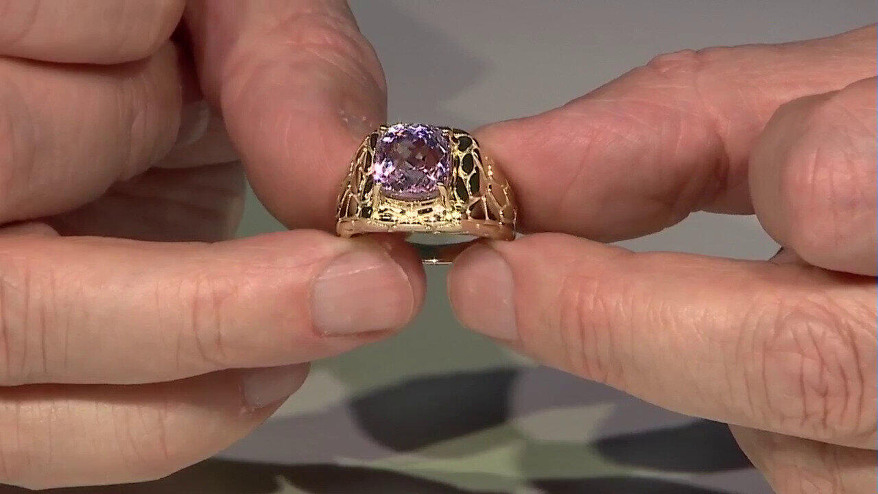 Video Brasilianischer Kunzit-Goldring (de Melo)