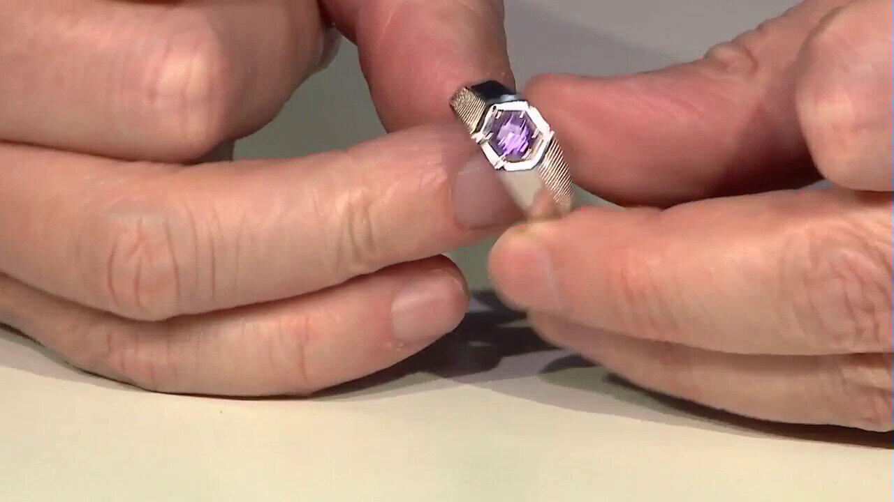 Video Anello in argento con Ametista del Marocco (de Melo)
