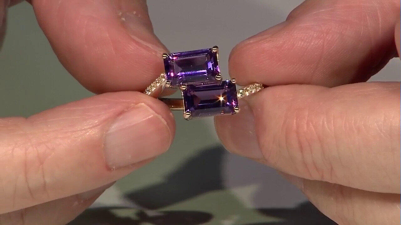 Video Anello in oro con Ametista (de Melo)