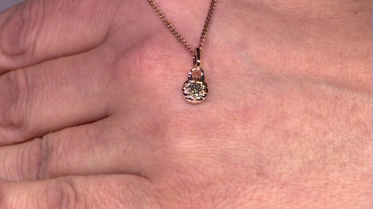 Video Ciondolo in oro con Diamante Rose de France VS1 di Argyle (Annette)