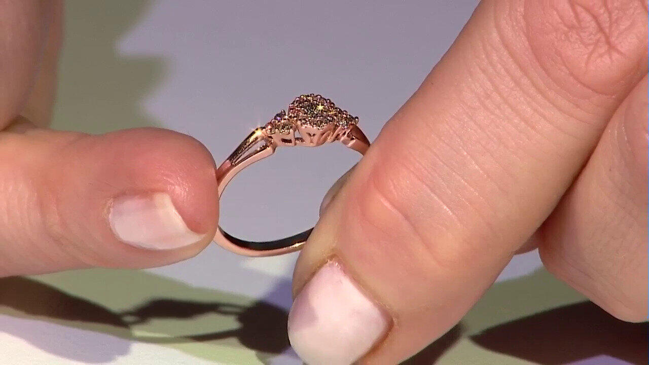 Video Bague en or et Diamant rose de France SI1 d'Argyle  (Annette)