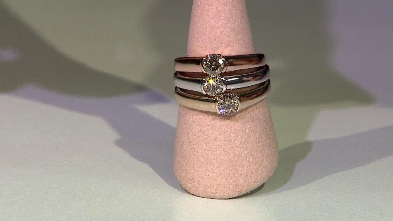 Video Anillo en oro con Diamante rosa de Francia de Argyle SI1 (Annette)