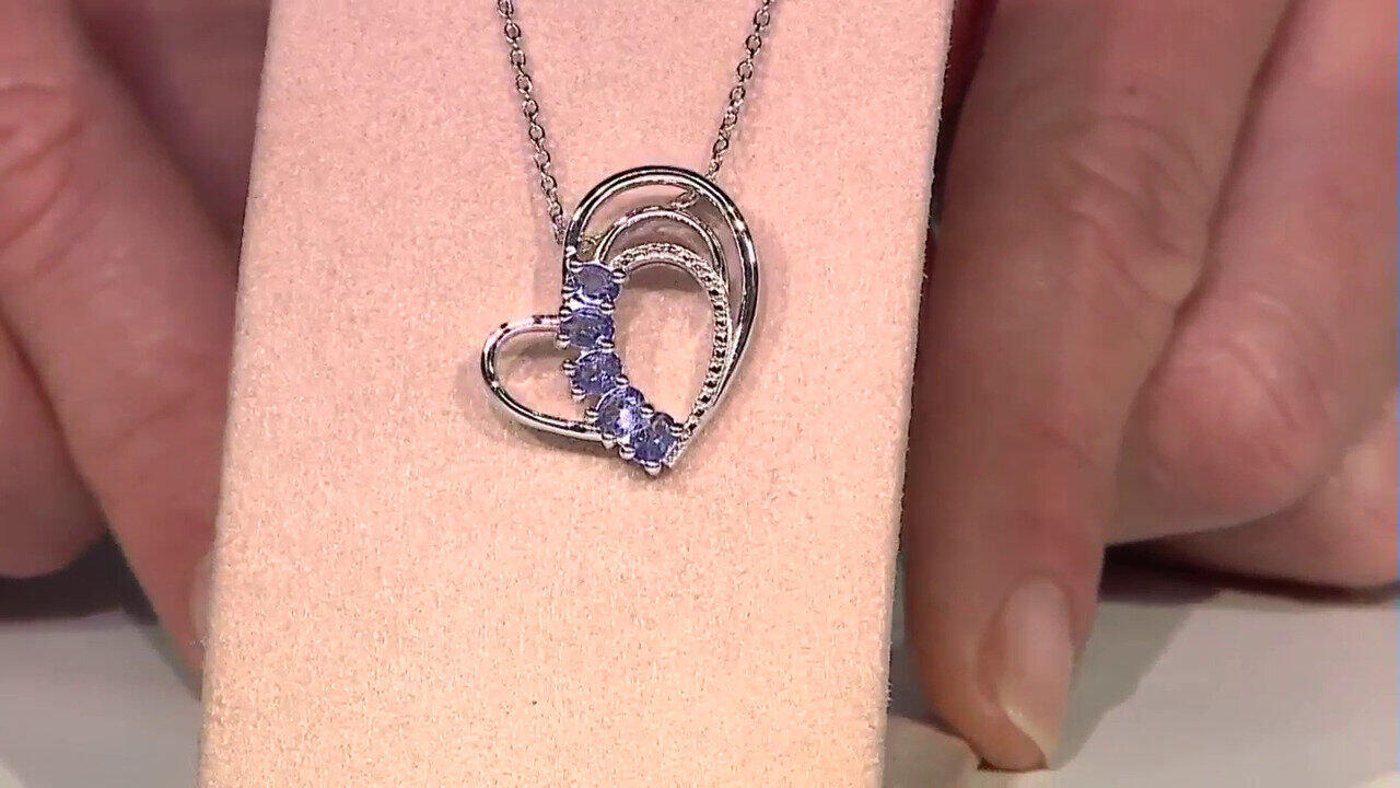 Video Tansanit-Silberhalskette