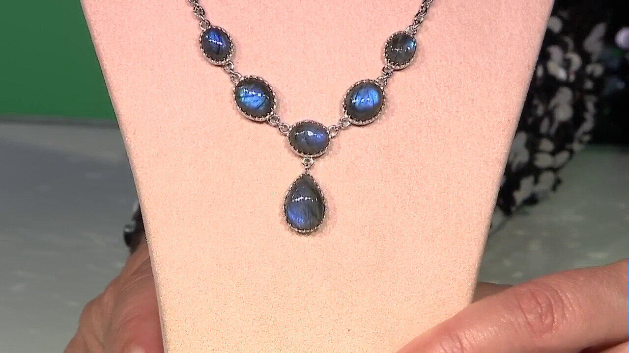 Video Labradorit-Silbercollier