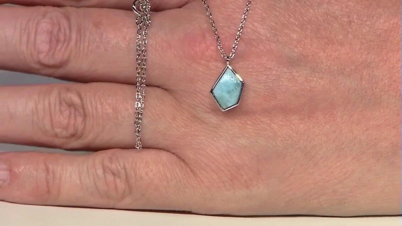 Video Larimar-Silberhalskette