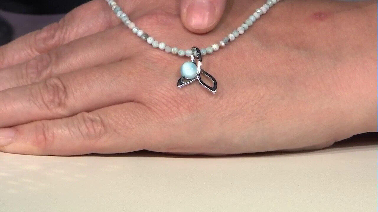 Video Larimar-Silberhalskette