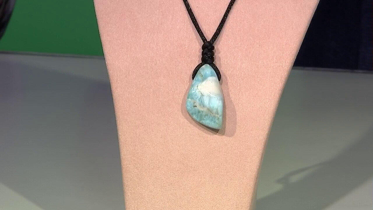 Video Halsketting met een larimar