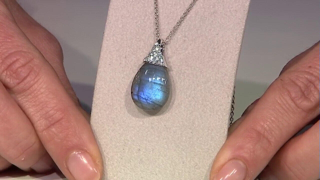 Video Collar en plata con Labradorita azul de Maniry (KM by Juwelo)