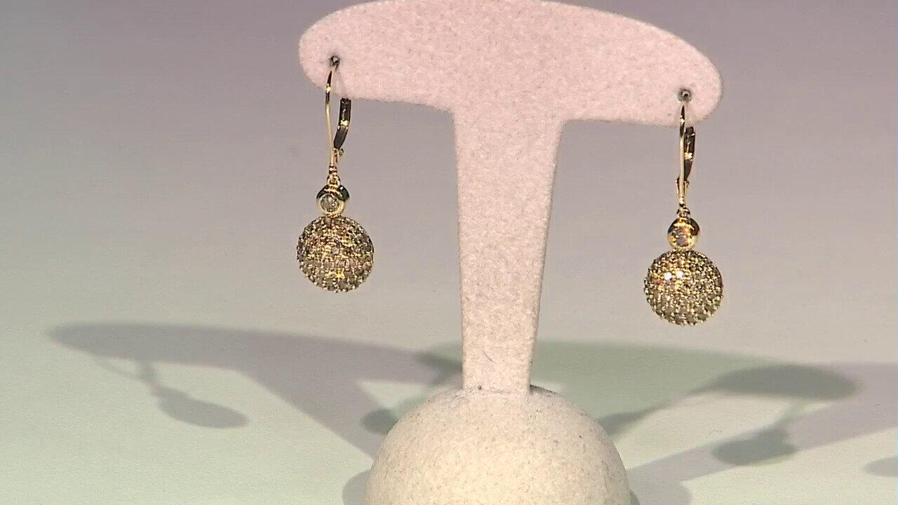 Video I2 Schokoladen-Diamant-Goldohrringe (KM by Juwelo)