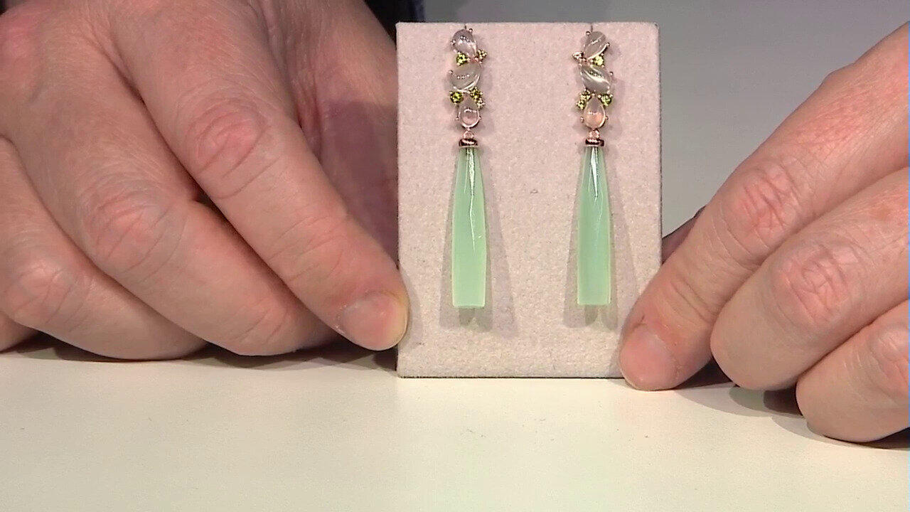 Video Grüner Chalzedon-Silberohrringe (KM by Juwelo)