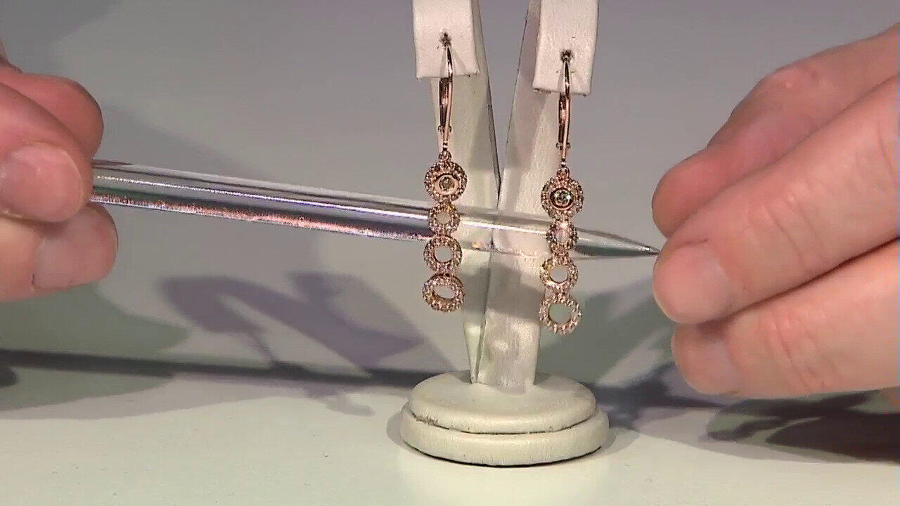 Video Pendientes en oro con Diamante champán I2 (KM by Juwelo)