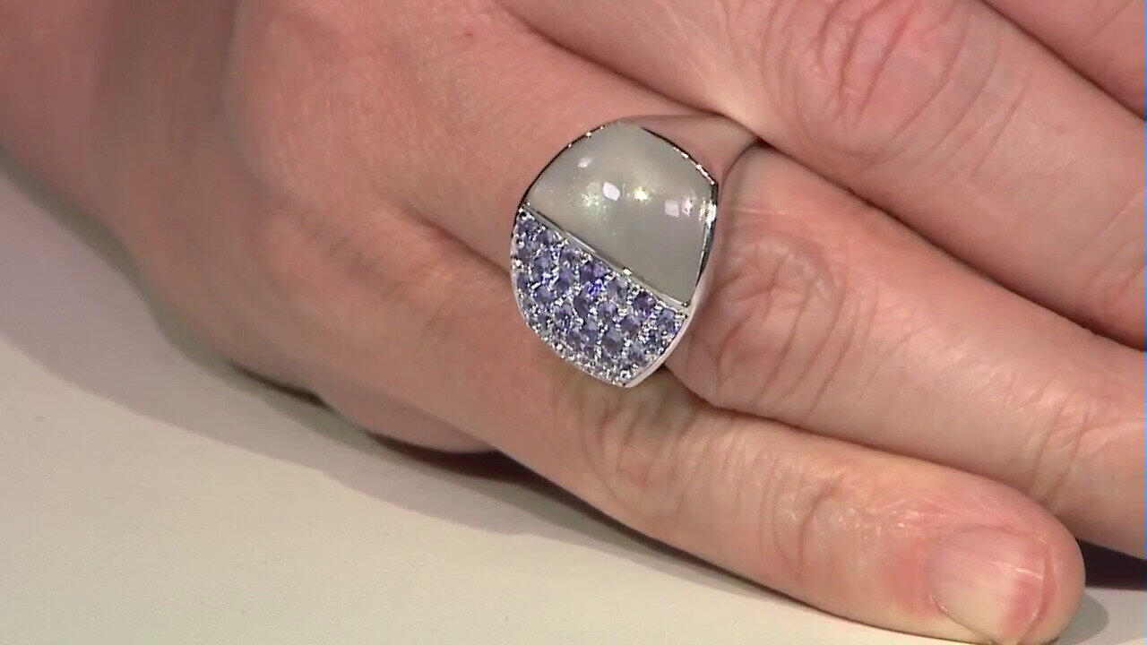 Video Silberner Mondstein-Silberring (KM by Juwelo)