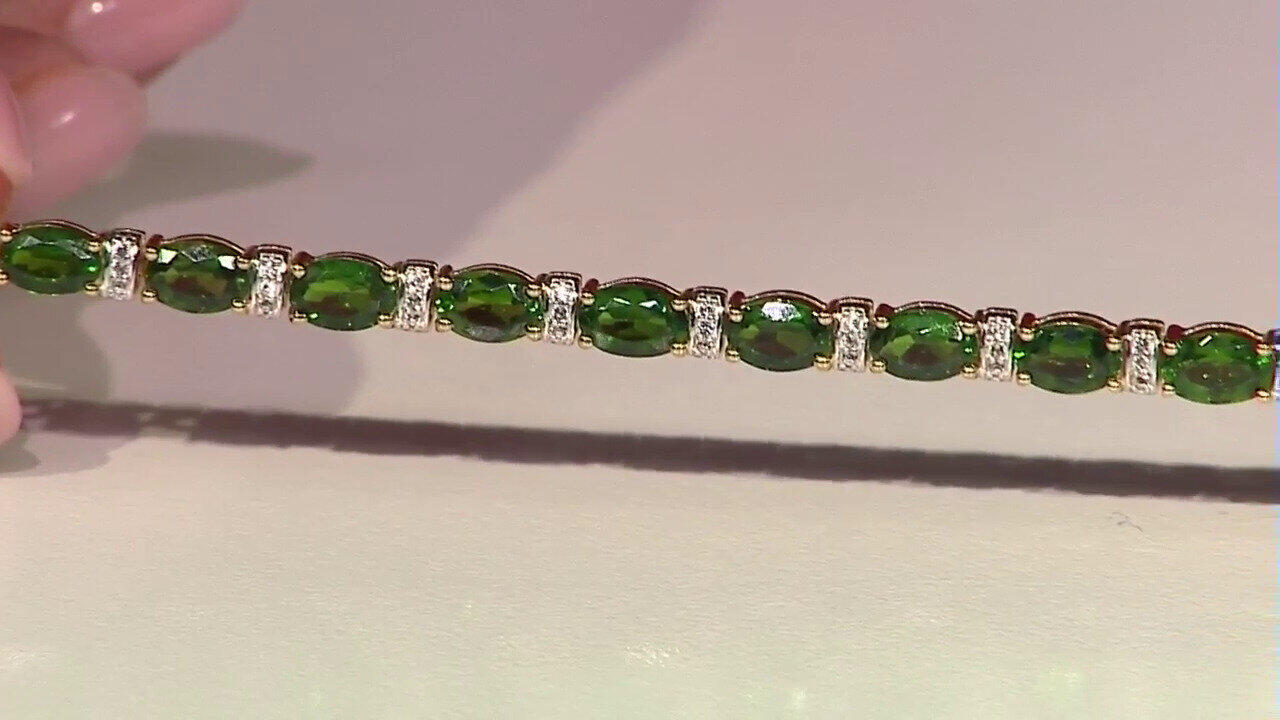 Video Russian Diopside Silver Bracelet