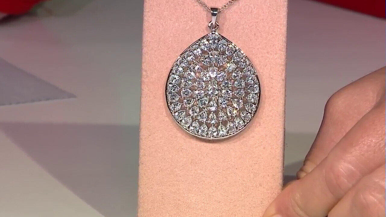 Video Collana in argento con Topazio Blu Cielo