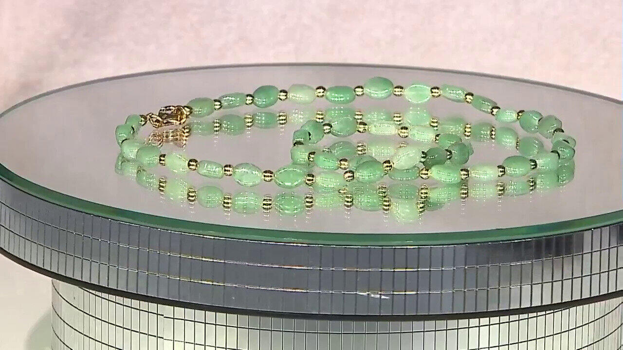 Video Collana in argento con Avventurina Verde