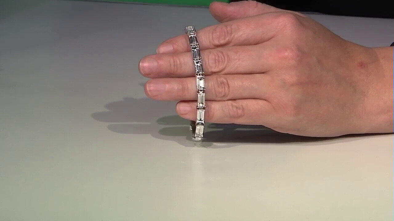 Video Weißer Topas-Silberarmband